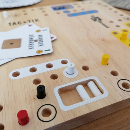 Jeu de TAC TIK POCKET - 2 à 6 joueurs - LEDÉLIRANT - hévéa massif