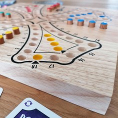 Jeu de tock plateau réversible 4 et 6 joueurs en bois d'hévéa + Cartatoc 2