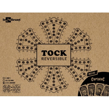 Jeu de tock réversible 4 et 6 joueurs en bois d'hévéa, écoresponsable aux normes CE.