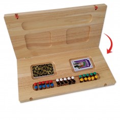 Jeu de toc tock 6 joueurs taille XL en bois massif d'hévéa, + cartatoc fabrication artisanale. 2
