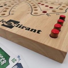 Jeu de Tock XL 4 et 6 joueurs plateau reversible Cartatoc Bois hévéa 2
