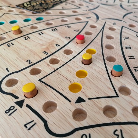 Jeu de Tock XL 4 et 6 joueurs plateau reversible Cartatoc Bois hévéa