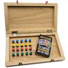Jeu de Tock 4 joueurs en bois d'hévéa + CartatoC ledelirant tac tik 2