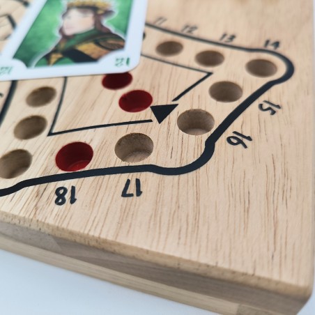 Jeu de Tock 4 joueurs en bois d'hévéa + CartatoC ledelirant tac tik