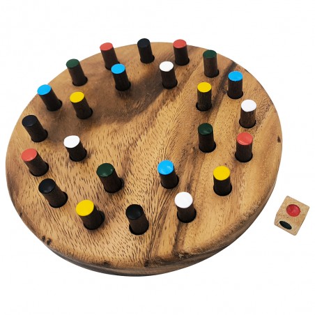 Memory Jeu en Bois | Jeu de Société Familial 2-6 Joueurs | Fabrication Artisanale en Bois Massif d'Acacia | LEDELIRANT
