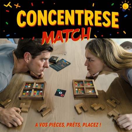 Concentrese Match - A vos pièces, Prêts, Placez ! le nouveau jeu en bois LEDELIRANT