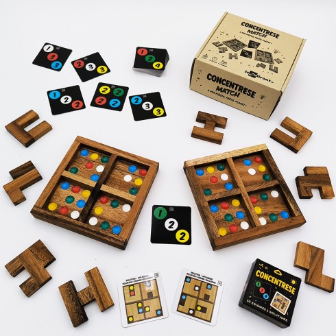 Concentrese Match - A vos pièces, Prêts, Placez ! le nouveau jeu en bois LEDELIRANT