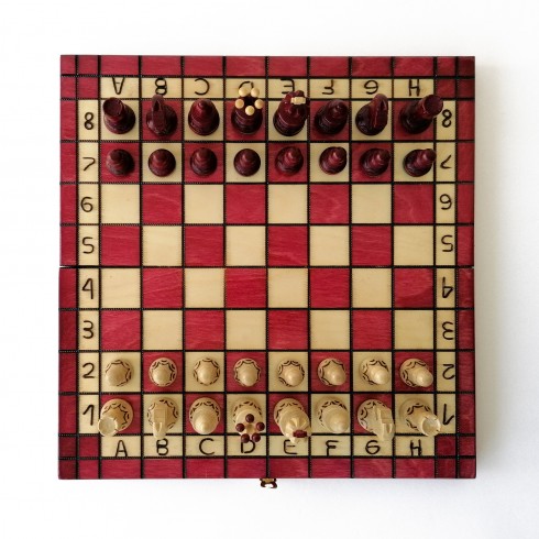 Échiquier Pliable 31×31 cm en Bois de charme - LEDELIRANT