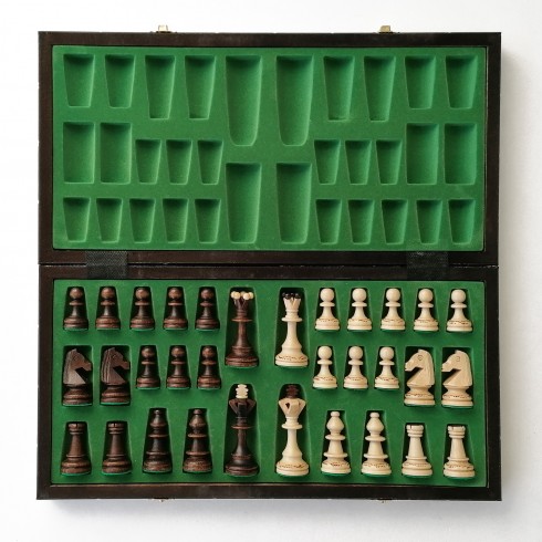 Échiquier Pliable 40×40 cm en Bois – Haute Qualité LEDELIRANT