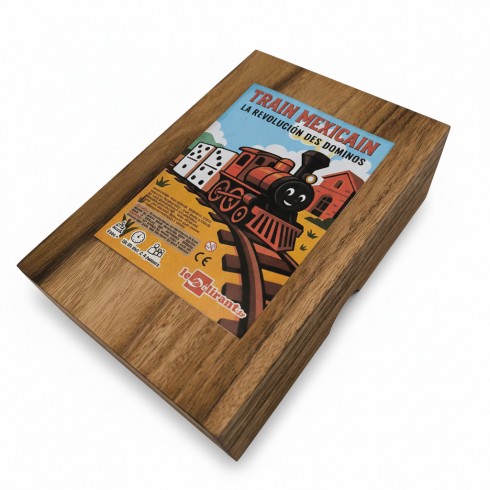 Jeu Train Mexicain LEDELIRANT - coffret en bois d'acacia fermé