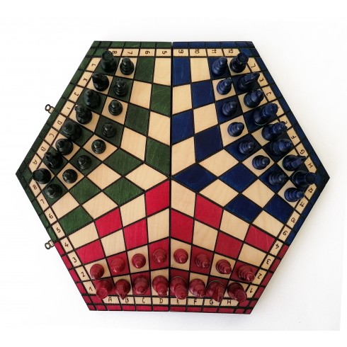 Échecs à 3 Yalta Grand - 54x46 cm