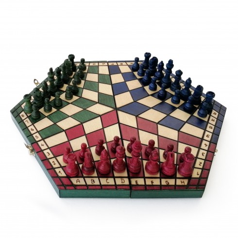 Échecs à 3 Yalta - 41x35 cm