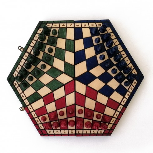 Échecs à 3 Yalta - 41x35 cm