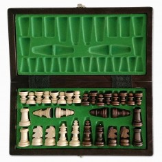 Jeu d'échecs magnétique, échiquier en bois aimanté. 2