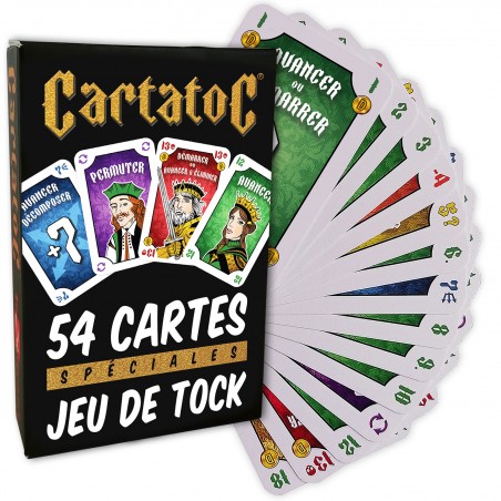 Cartes TOCK TOC CARTATOC  54 cartes spéciales pour jouer au jeu de tock cochon TAC TIK