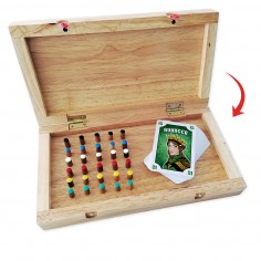 Jeu de Toc Tock 6 joueurs avec cartatoc , jeu de société familial en bois massif d'hévéa. 2