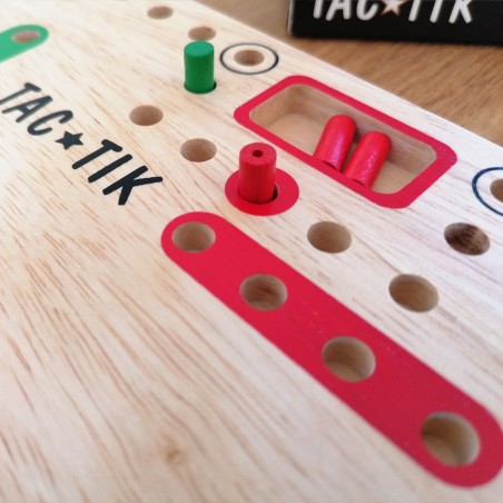 Jeu de TAC TIK POCKET - 2 à 6 joueurs - LEDÉLIRANT - hévéa massif